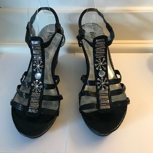 3” Rialto heels with rhinestone embellishments